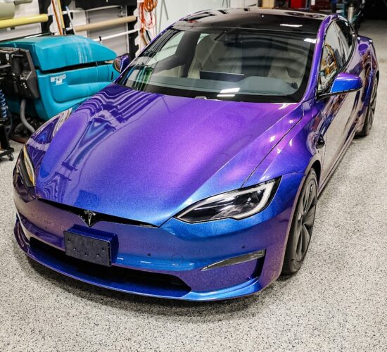 Stek Dyno-Prism Color Shifting PPF – Full Body Tesla Model S Plaid Color Change